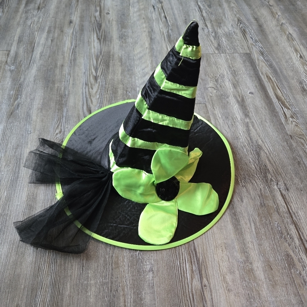 Kids Witch Hat Costume - Black and Green